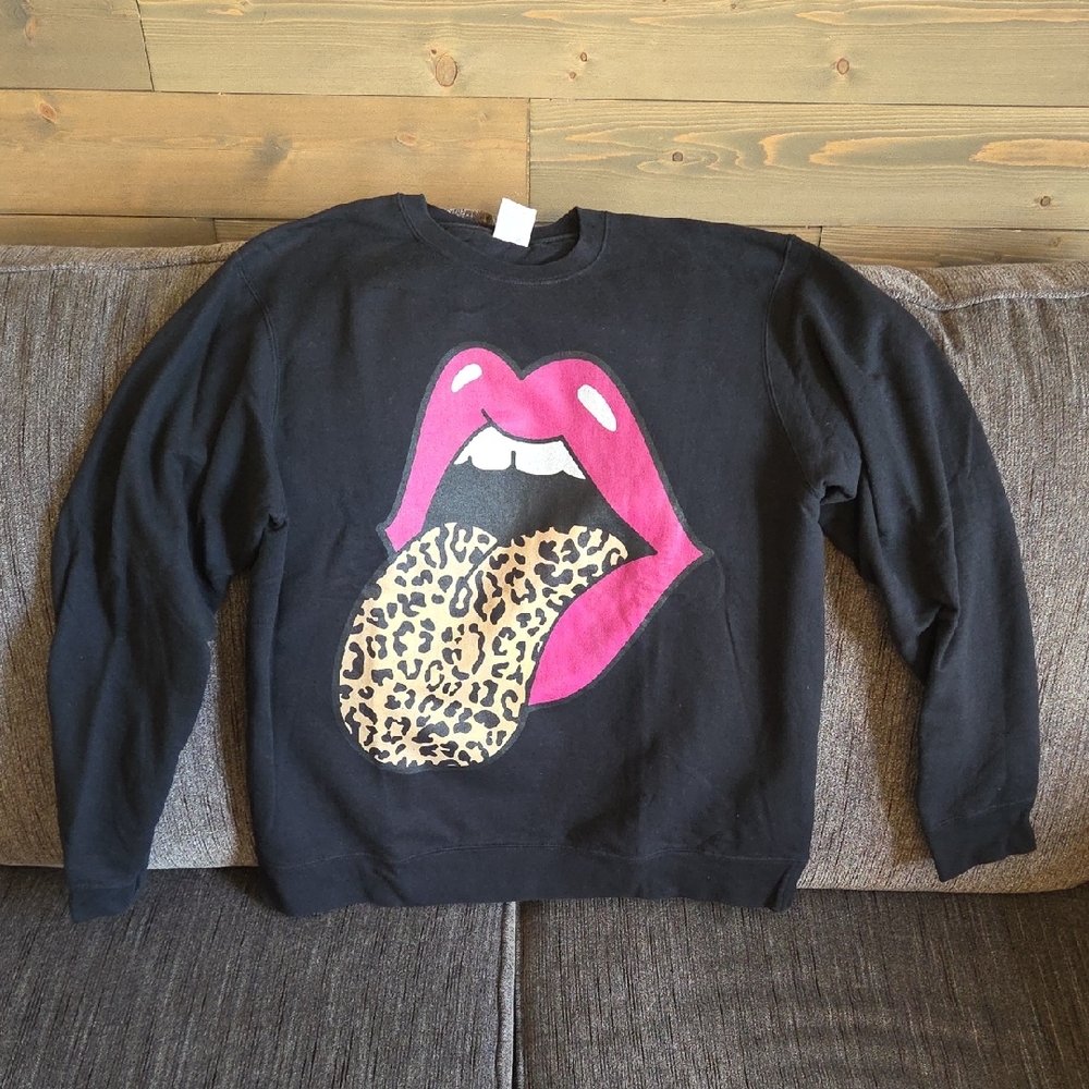Black and Pink Graphic Sweater